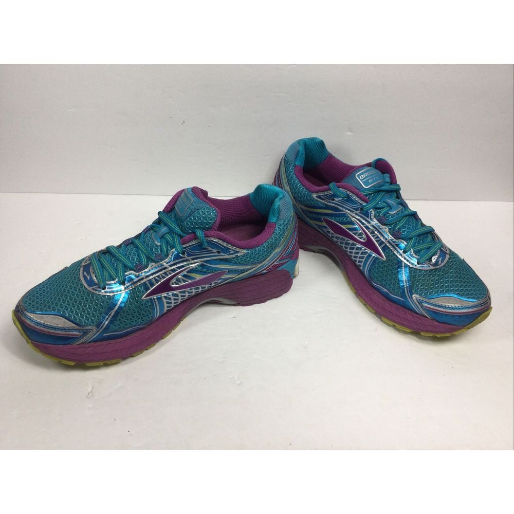 Brooks Adrenaline GTS 15 Shoes Womens Size 10 Teal Purple Running Training